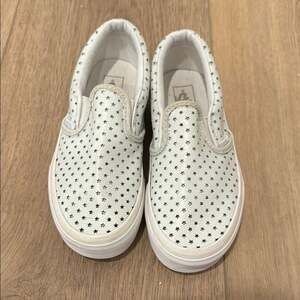 Vans Star Pattern Girls Slip Ons size 1.5